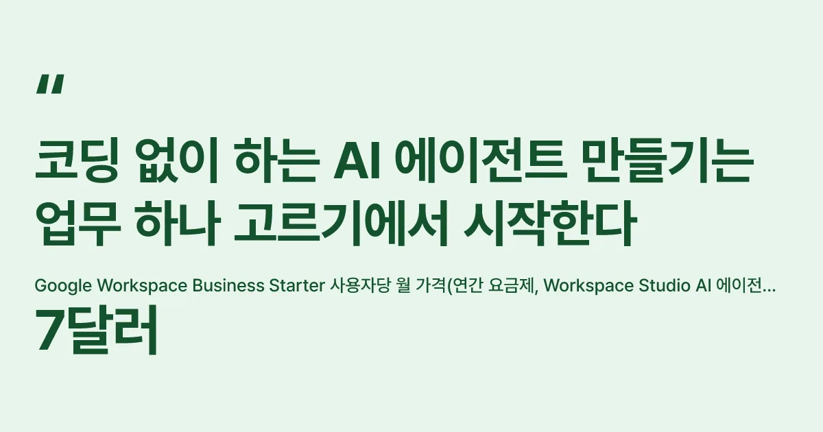 코딩 없이 하는 AI 에이전트 만들기는 업무 하나 고르기에서 시작한다 핵심 숫자 카드