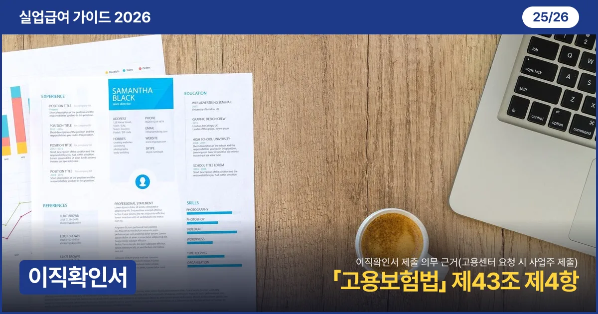 책상 위 이력서·커피잔·노트북